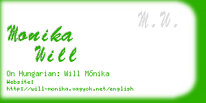 monika will business card